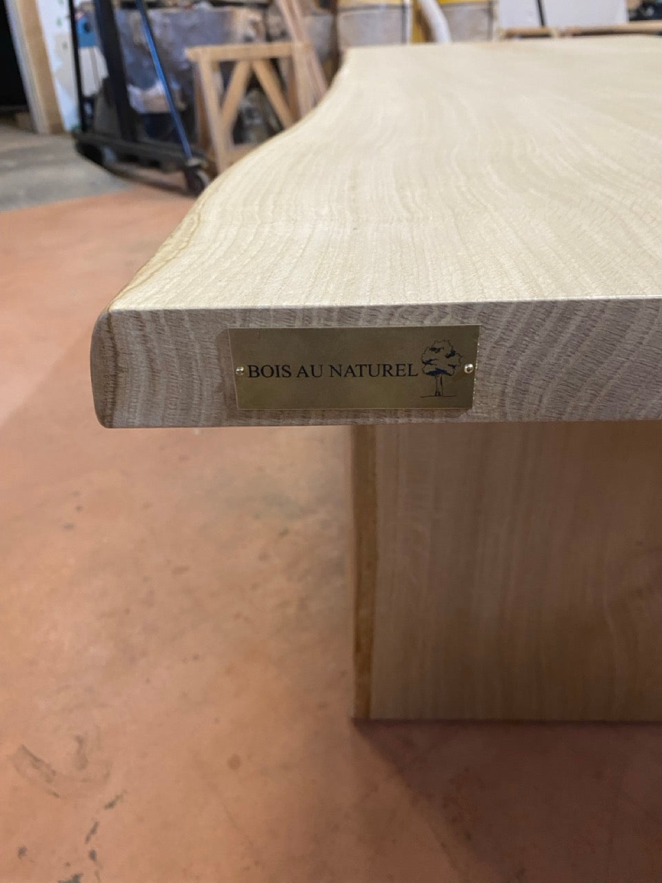 Bureau bois en chêne flammé